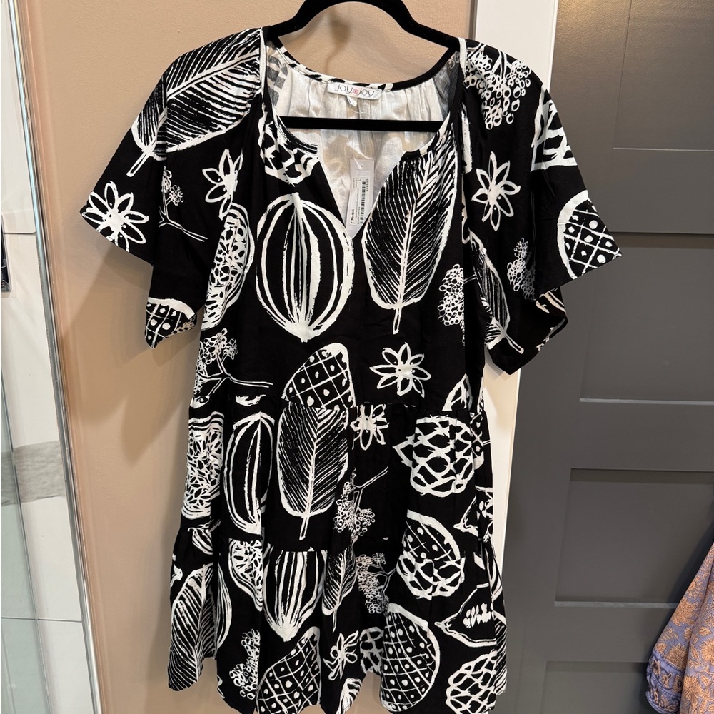 Patterned tier dress